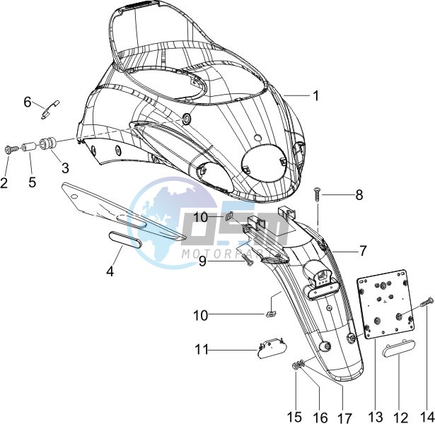 Rear cover - Splash guard