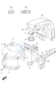 DF 150AP drawing Silencer/Ring Gear Cover