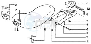 Liberty 50 4t drawing Saddle - Luggage carrier