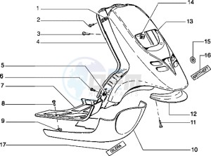 Typhoon 50 drawing Front shield-Footboard-Spoiler