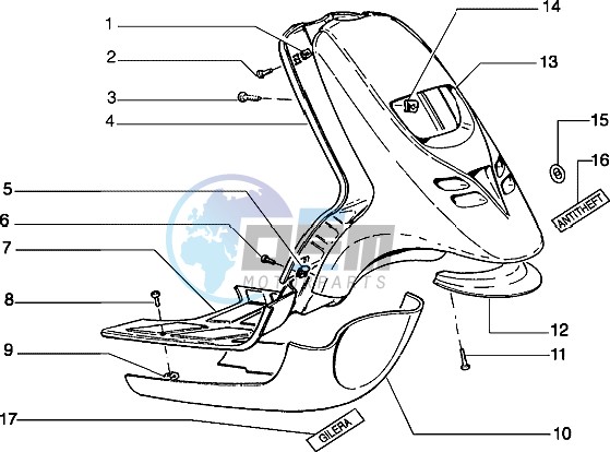 Front shield-Footboard-Spoiler