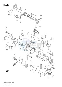 RM-Z250 (E19) drawing GEAR SHIFTING