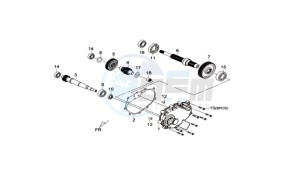 MAXSYM 400 EFI drawing CRANKCASE - DRIVE SHAFT