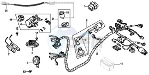 MEGALO 125 E2 drawing WIRE HARNESS