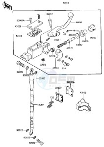 KX 80 J [BIG WHEEL] (J2) [BIG WHEEL] drawing FRONT MASTER CYLINDER