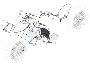 Beverly 300 ie ABS E4 (EMEA) drawing Wheel housing - Mudguard