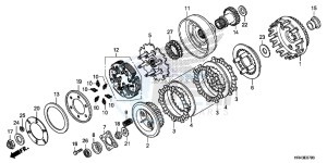 TRX500FE2F TRX500F Europe Direct - (ED) drawing CLUTCH