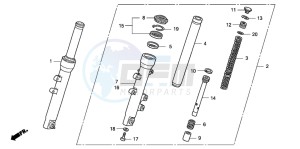 PES150R 125 drawing FRONT FORK