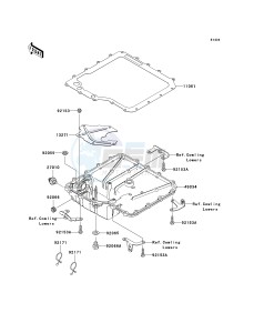 ZX 1400 A [NINJA ZX-14] (A6F-A7FA) A7FA drawing OIL PAN