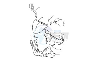 YQ AEROX 50 drawing COWLING