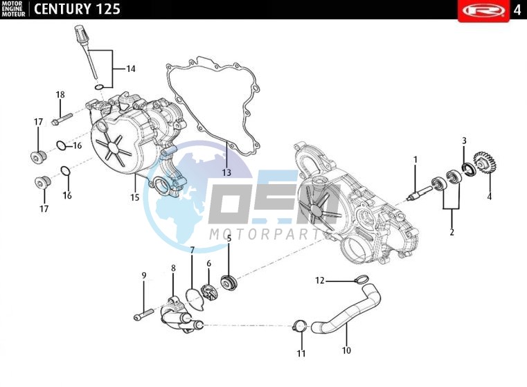 FLYWHEEL COVER - WATER PUMP