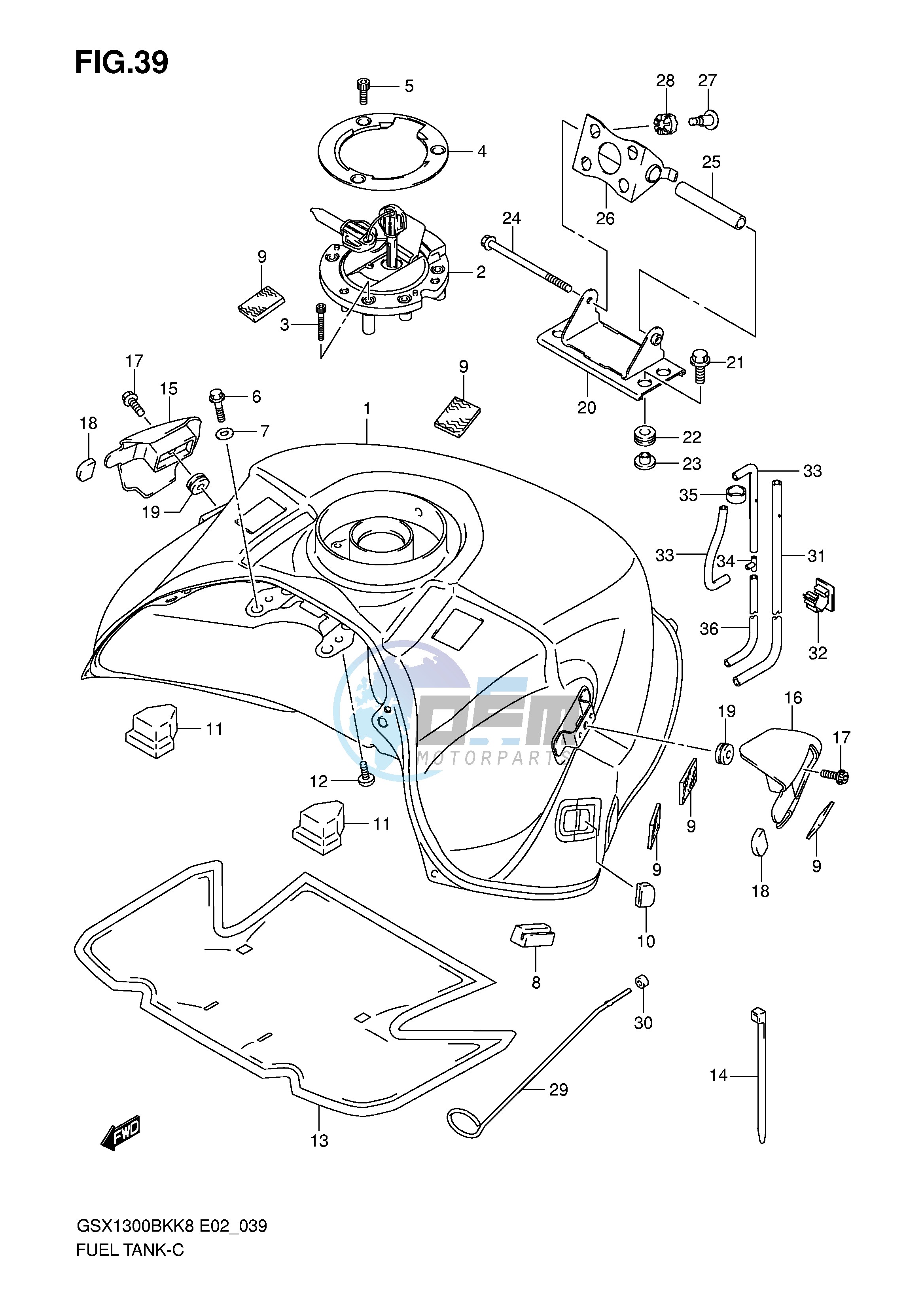 FUEL TANK (MODEL K8 K9)