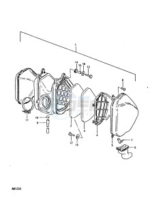 RM125 1999 drawing AIR CLEANER