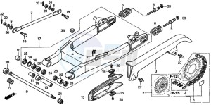 VT750C3 drawing SWINGARM