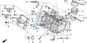 VFR800A drawing CYLINDER HEAD (FRONT)