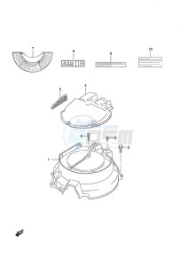 DF 25 V-Twin drawing Magneto Cover Remote Control/Gas Assist Tilt