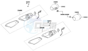 AGILITY 125cc drawing Front Winker