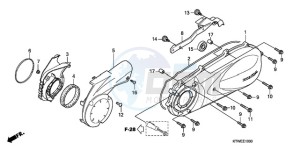 SH300A9 UK - (E / ABS MKH TBX) drawing LEFT CRANKCASE COVER