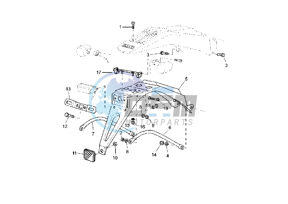 BRACKET, LICENCE EURO KIT