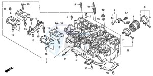 CB1300S CB1300SUPERBOLD'OR drawing CYLINDER HEAD