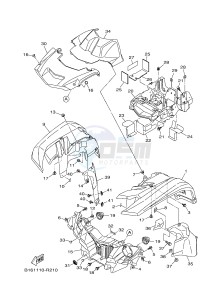 YFM700FWBD YFM70KPXH KODIAK 700 EPS (2SME) drawing FRONT FENDER