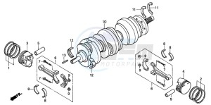 GL1800 drawing CRANKSHAFT/PISTON