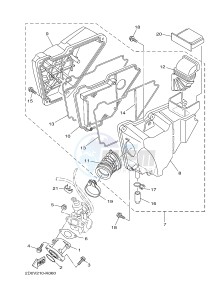 YB125 (2CS1) drawing ADMISION INTAKE