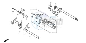 NT650V drawing GEARSHIFT DRUM