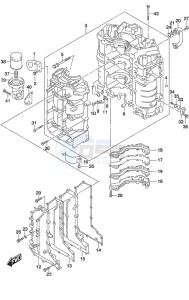 DF 300B drawing Cylinder Block