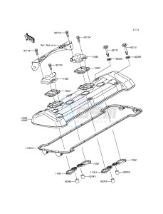 Z800 ZR800CGF UF (UK FA) XX (EU ME A(FRICA) drawing Cylinder Head Cover