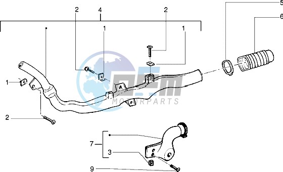 Belt cooling tube - Intake tube