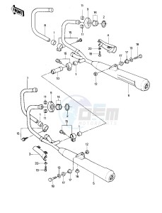 KZ 1000 P [POLICE 1000] (P1-P5) [POLICE 1000] drawing MUFFLERS