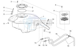 Griso S.E. 1200 8V USA-CND drawing Fuel tank