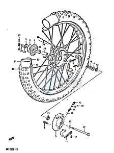 DR125S (E2) drawing FRONT WHEEL