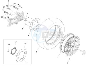 X10 125 4t 4v ie e3 drawing Rear Wheel