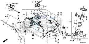 CRF1000AG CRF1000 - Africa Twin - ABS Europe Direct - (ED) drawing FUEL TANK/FUEL PUMP