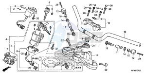 CB1000RAD CB1000R ABS E drawing HANDLE PIPE/ TOP BRIDGE