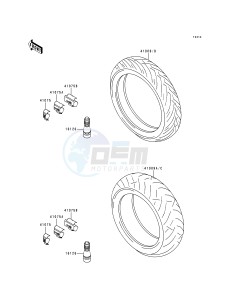 ZX 600 G [NINJA ZX-6R] (G1-G2) [NINJA ZX-6R] drawing TIRES