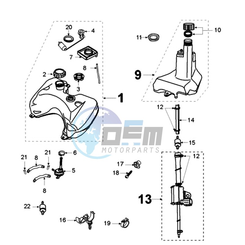 TANK AND FUEL PUMP