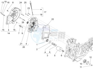 946 150 4T 3V ABS ARMANI (NAFTA) drawing Flywheel magneto cover - Oil filter