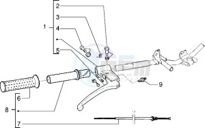 Sfera RST 125 drawing Handlebars component parts