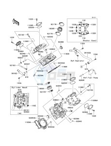 KVF 750 A [BRUTE FORCE 750 4X4] (A1) A1 drawing CYLINDER HEAD