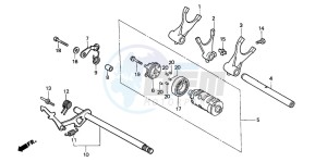 XL600V TRANSALP drawing GEARSHIFT DRUM