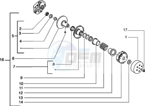 Typhoon 50 drawing Driven pulley