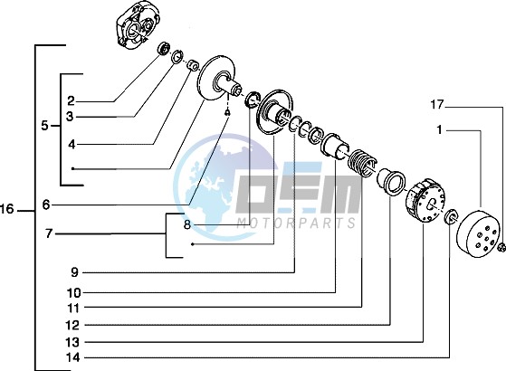 Driven pulley