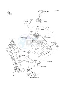 KX 450 D [KX450F] (D7F) D7F drawing FUEL TANK