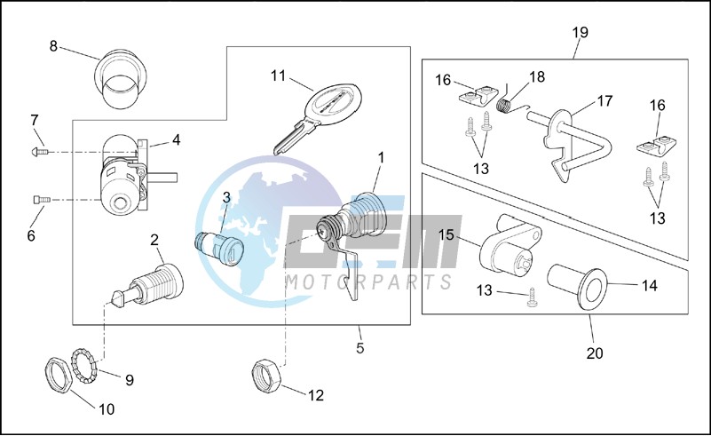 Lock hardware kit