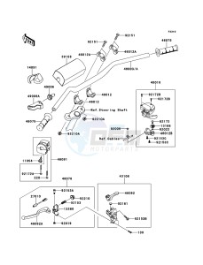 KFX450R KSF450BBF EU drawing Handlebar