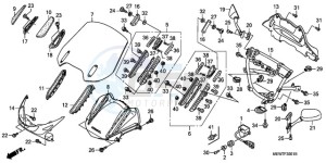 NT700VA F drawing UPPER COWL (NT700V8,A/NT700VA8,A)