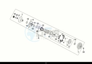 FIDDLE IV 50 (XG05W1-NL) (E5) (M1-M3) drawing DRIVEN PULLEY ASSY